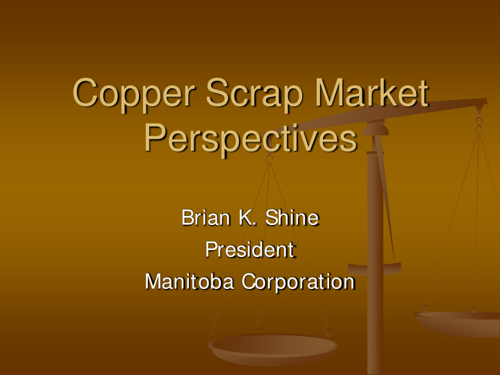 copper scrap market perspectives