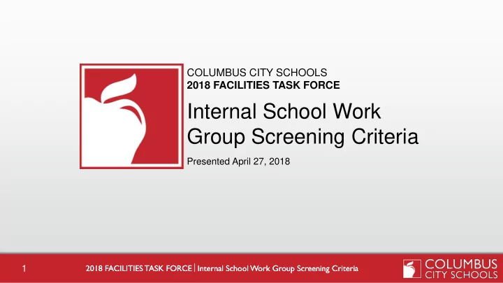 group screening criteria