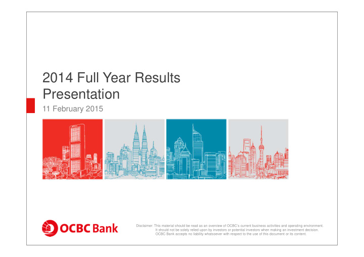 2014 full year results presentation