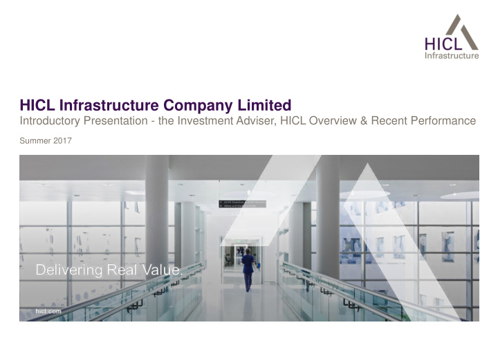 hicl infrastructure company limited