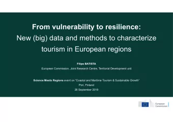 From vulnerability to resilience:  New (big) data and methods to characterize  tourism in European