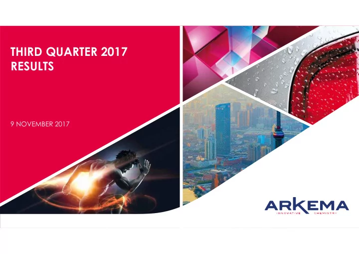 third quarter 2017 results