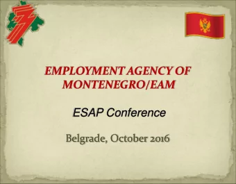 MONTENEGRO/EAM  ESAP Conference  Belgrade, October 2016  Public service  legal entity