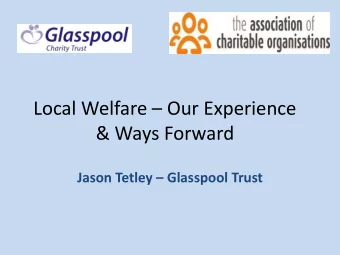 &amp; Ways Forward Jason Tetley  Glasspool Trust  UK picture  573m of individual financial