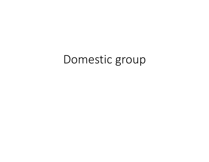 domestic group outline