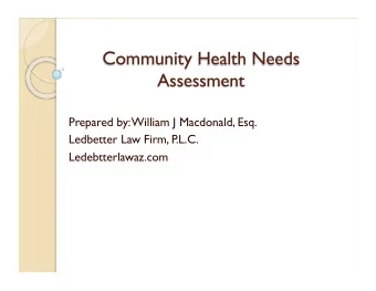 Compliance and Beyond  IRS 501(r)  CHNA &amp; Implementation Strategy  Financial Assistance