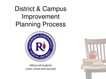 District &amp; Campus  Improvement  Planning Process  Where all students  Learn, Grow and Succeed