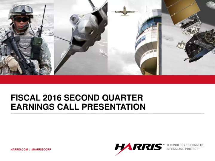 fiscal 2016 second quarter