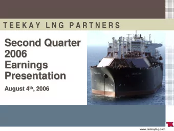 Second Quarter  Second Quarter  Second Quarter  2006  2006  2006  Earnings  Earnings  Earnings
