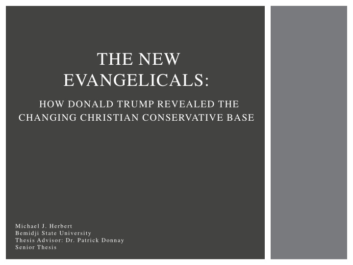the new evangelicals