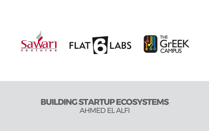 building startup ecosystems