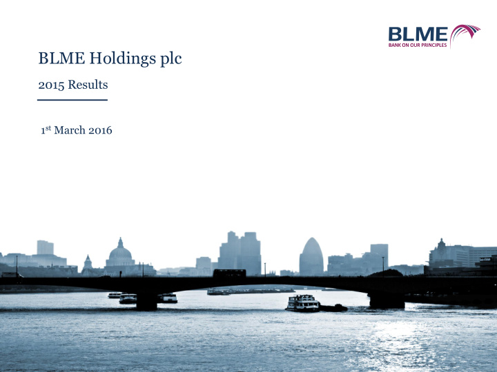 blme holdings plc