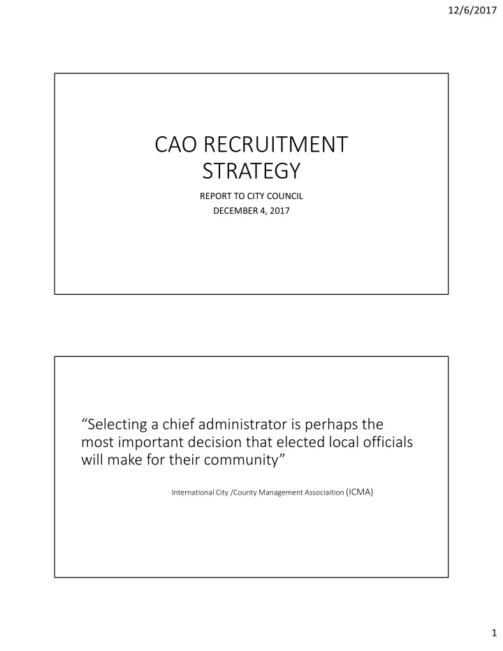 cao recruitment strategy