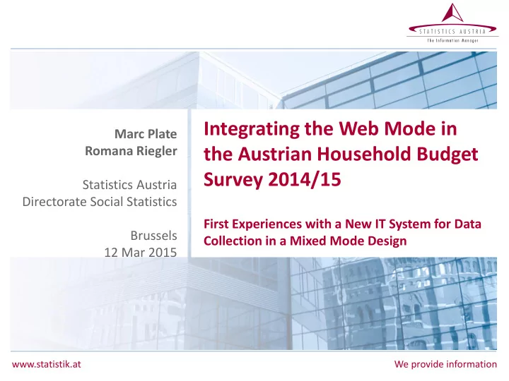 integrating the web mode in