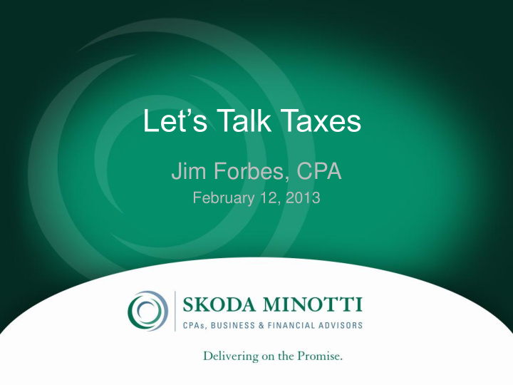 let s talk taxes