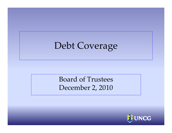 debt coverage