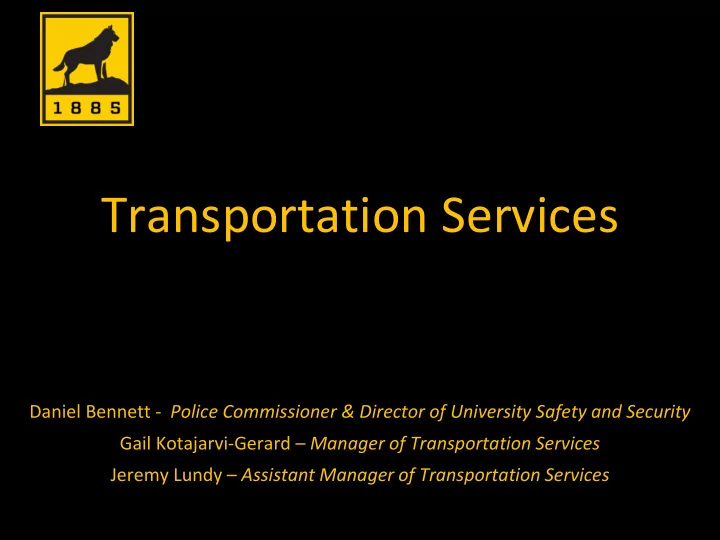 transportation services