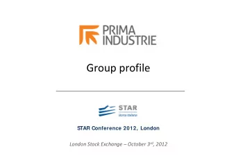 G Group profile  fil  STAR Conference 2012, London London Stock Exchange  October 3 rd , 2012