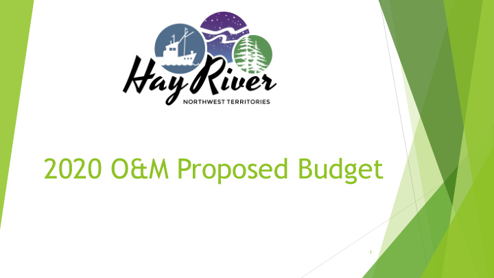 2020 o m proposed budget
