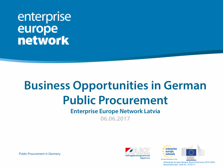 business opportunities in german public procurement
