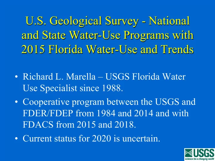 u s geological survey national and state water use