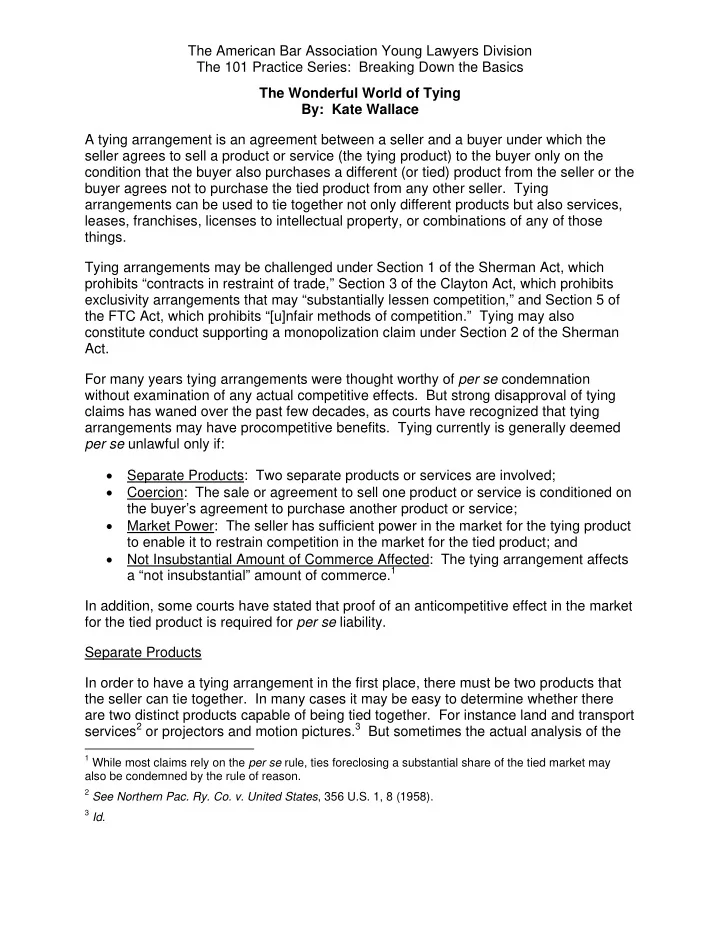 the american bar association young lawyers division the