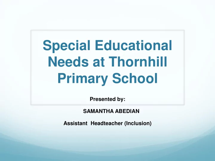 needs at thornhill