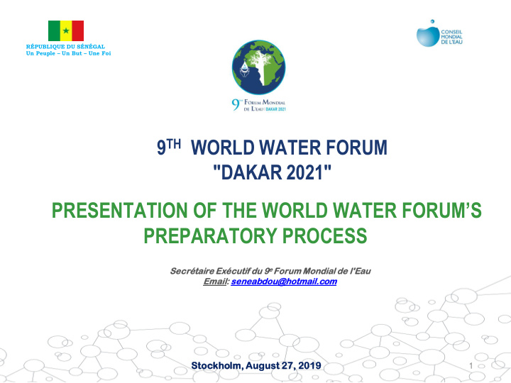 presentation of the world water forum s preparatory