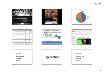 Exploration D ELIVERY   D ELIVERY   E FFECT   E FFECT    1    19/09/13    Write