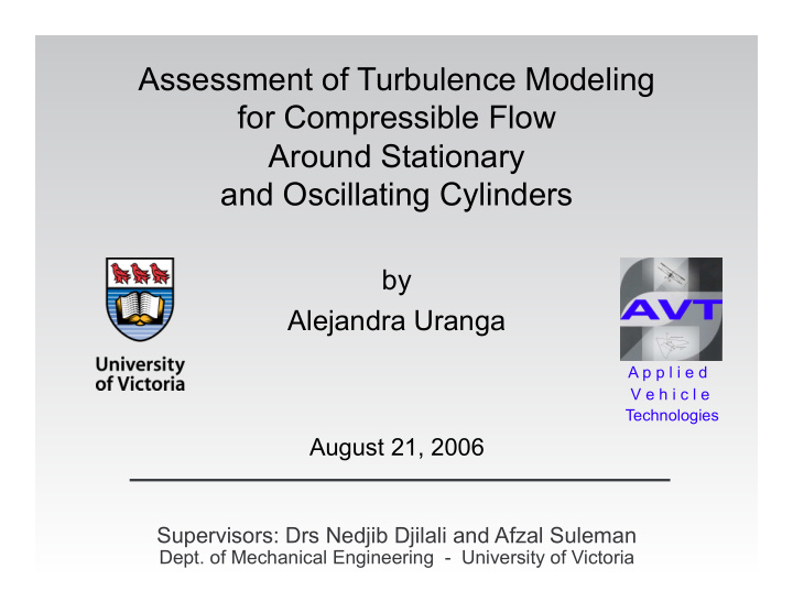 assessment of turbulence modeling for compressible flow