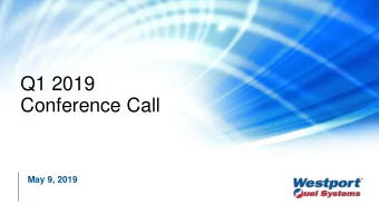Q1 2019  Conference Call  May 9, 2019  WFS CONSOLIDATED RESULTS &gt; Fourth consecutive quarter of