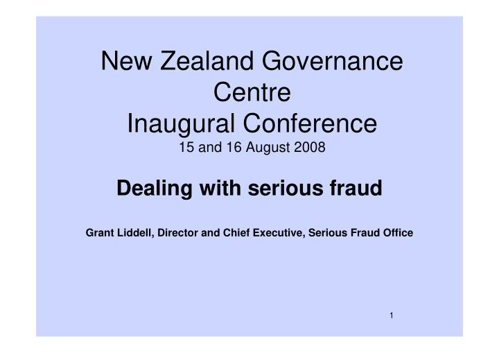 new zealand governance centre inaugural conference