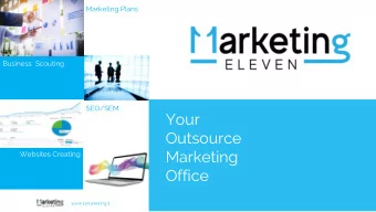 Office  www.11marketing.it  Marketing Plans  OUTSOURCE MARKETING OFFICE  &quot;De  Designed by  by