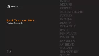 E  VOKE  DE  L  IVE  R  INSPIRE  COL  L  ABORAT  E  SUST  AIN  E  VOL  VE  Q4 &amp; Ye a r e nd