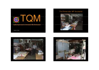 TQM  TQM  Padamvir Singh  The Improvement: Everything is possible  TQM  Continuous Improvement