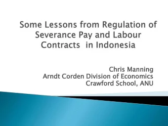 Chri  ris  s Mannin  nning  Arnd  ndt  t Corden  den Divi  visi  sion  on of Economi  mics  cs