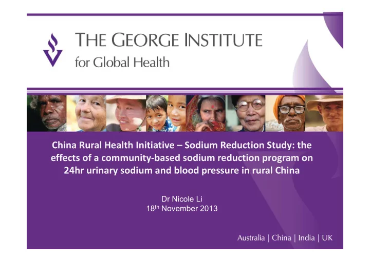 china rural health initiative sodium reduction study the