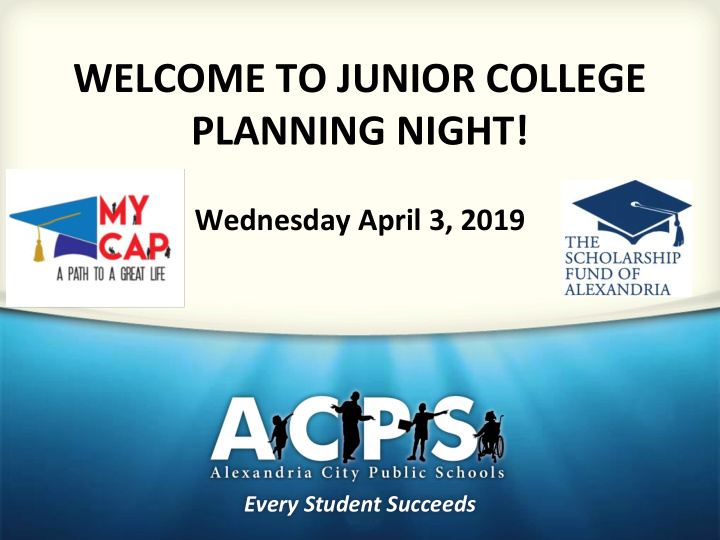 welcome to junior college planning night