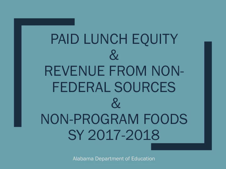 paid lunch equity