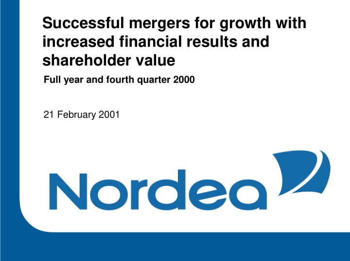 successful mergers for growth with increased financial