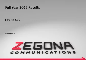 Full Year 2015 Results  8 March 2016  Confidential  Disclaimer This Presentation has been prepared