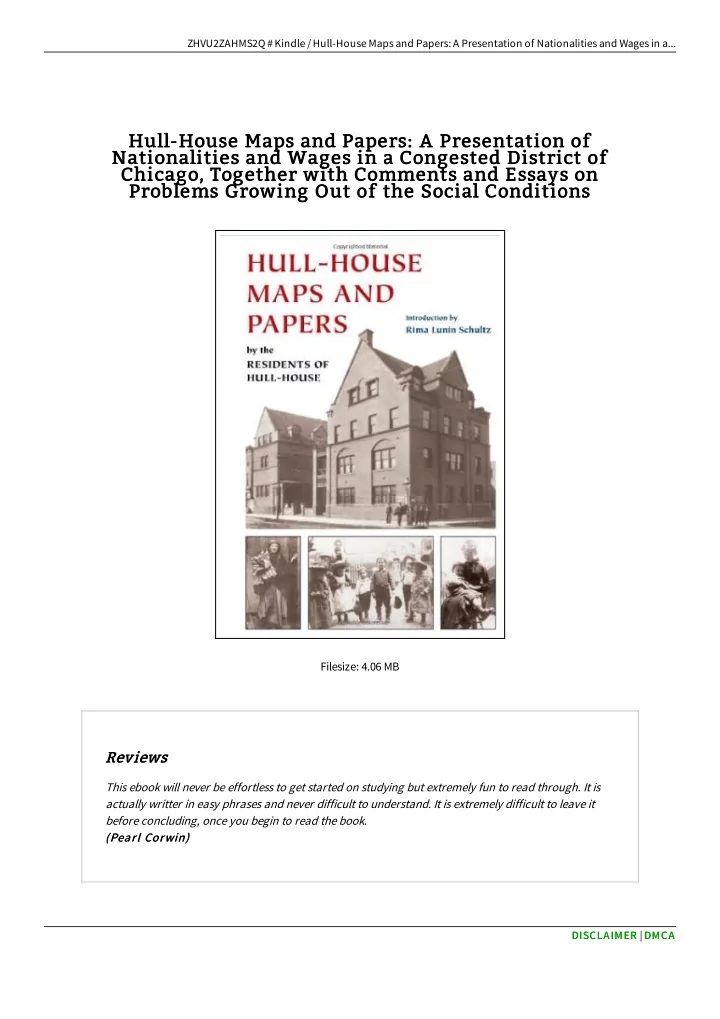 hull house maps and papers a presentation of hull house