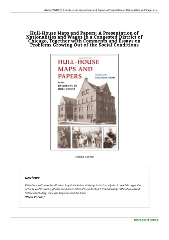 Hull-House Maps and Papers: A Presentation of  Hull-House Maps and Papers: A Presentation of
