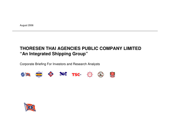 thoresen thai agencies public company limited an