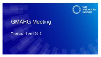 GMARG Meeting  Thursday 18 April 2019  Todays Agenda  Todays Agenda  Item  Description  Time