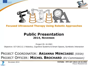 Public Presentation 2014, N OVEMBER  Project ID: 611963  Objective: ICT-2013.2.1 Robotics,