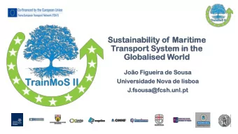 Sus  ustaina  tainabil  ilit  ity of  of Ma  Mariti  ritime  me  Transpor  ansport System  stem in