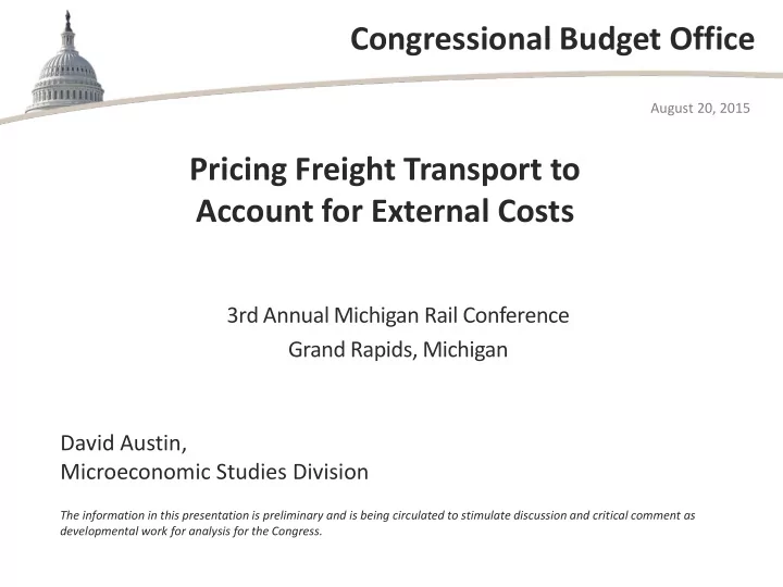 congressional budget office