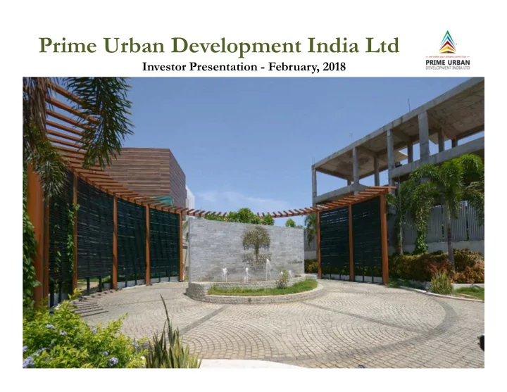 prime urban development india ltd