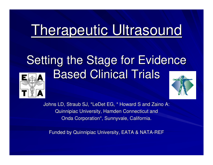 therapeutic ultrasound therapeutic ultrasound